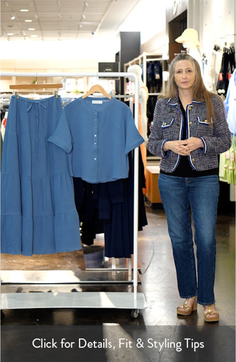 Sophia Cotton Gauze Button-Up Top & Maxi Skirt Set, sales video thumbnail