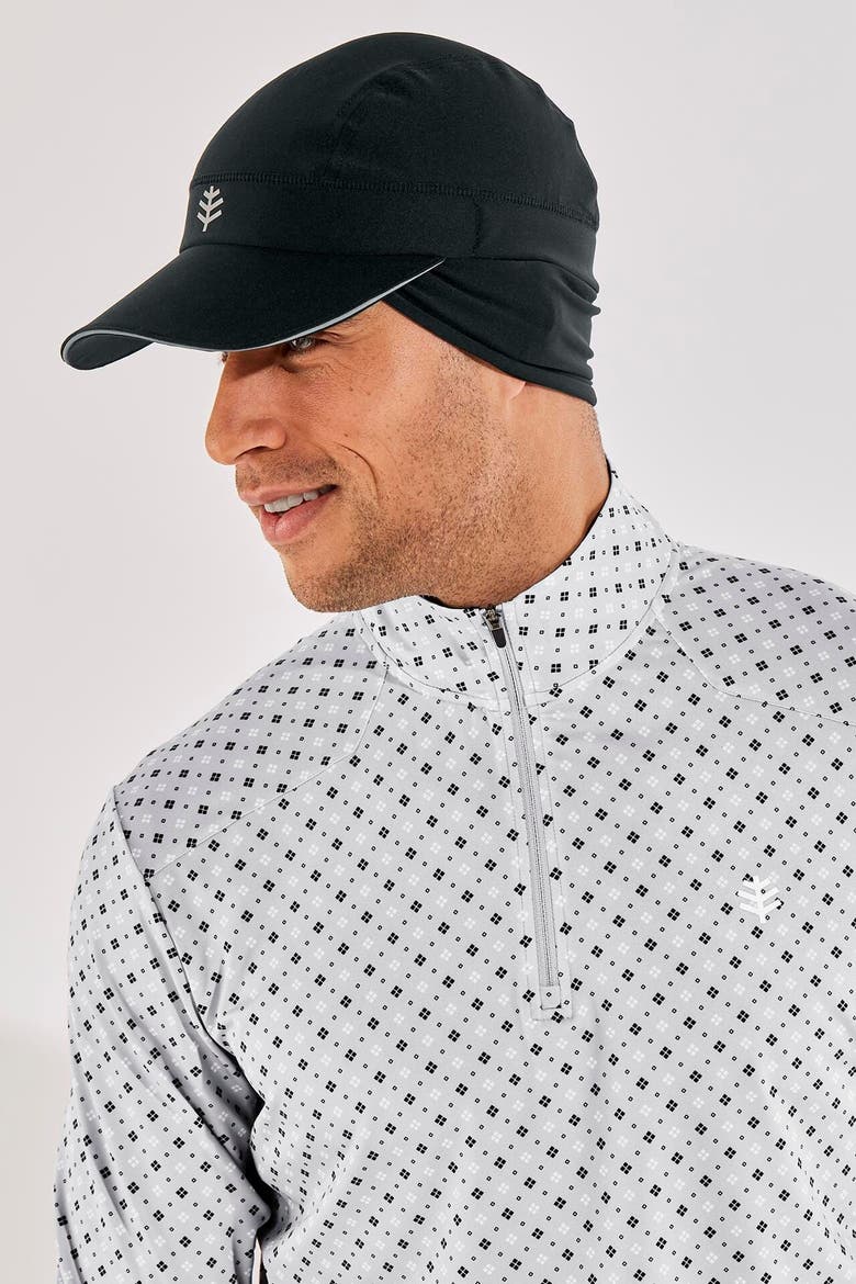 Emmet Fitness Cap with Ear Coverage, UPF 50+ Sun Protection, Alternate, color, Black