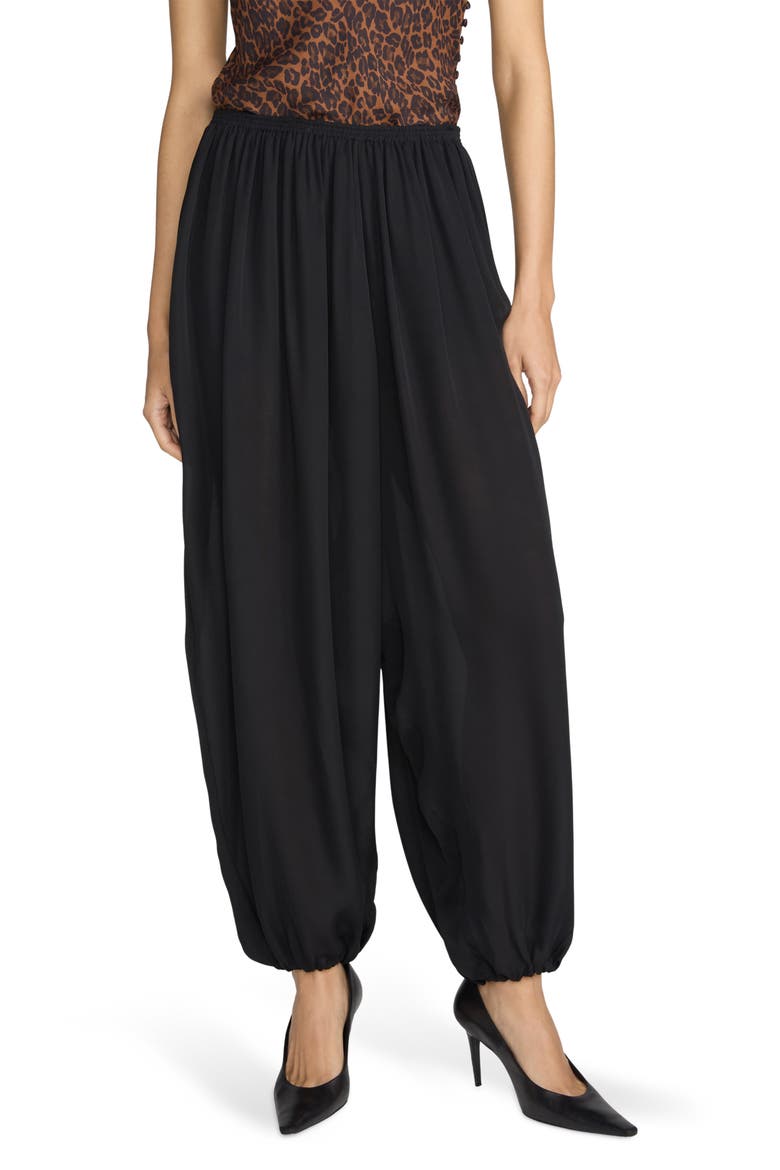 The Silk Balloon Pants, Main, color, BLACK