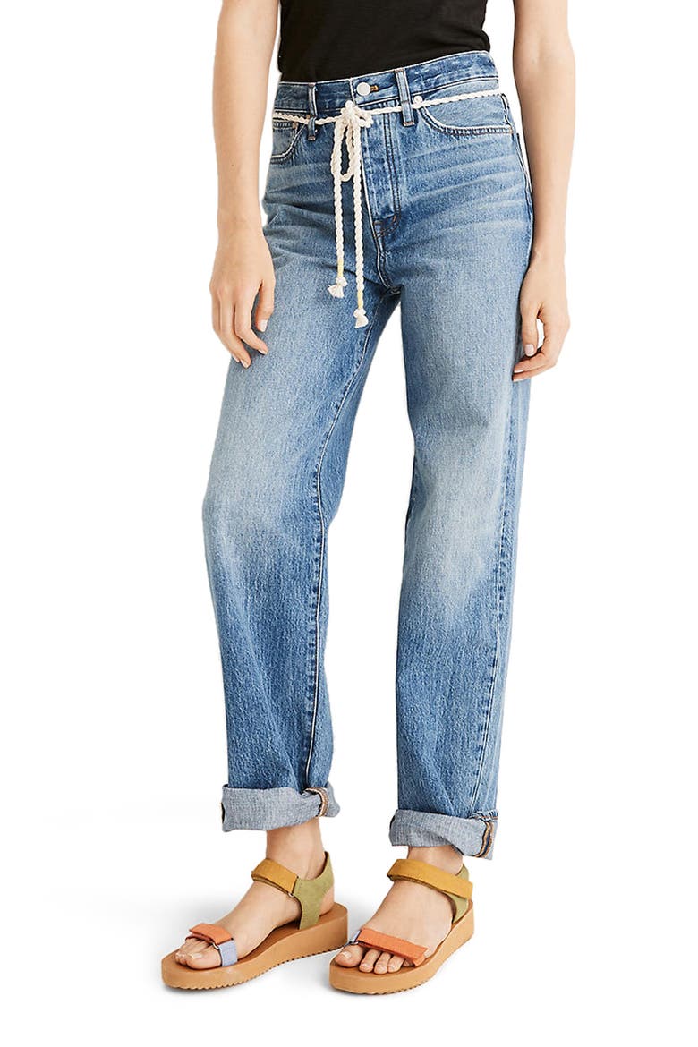 the Dadjean Rope Belt Jeans, Main, color, KINGSHILL WASH