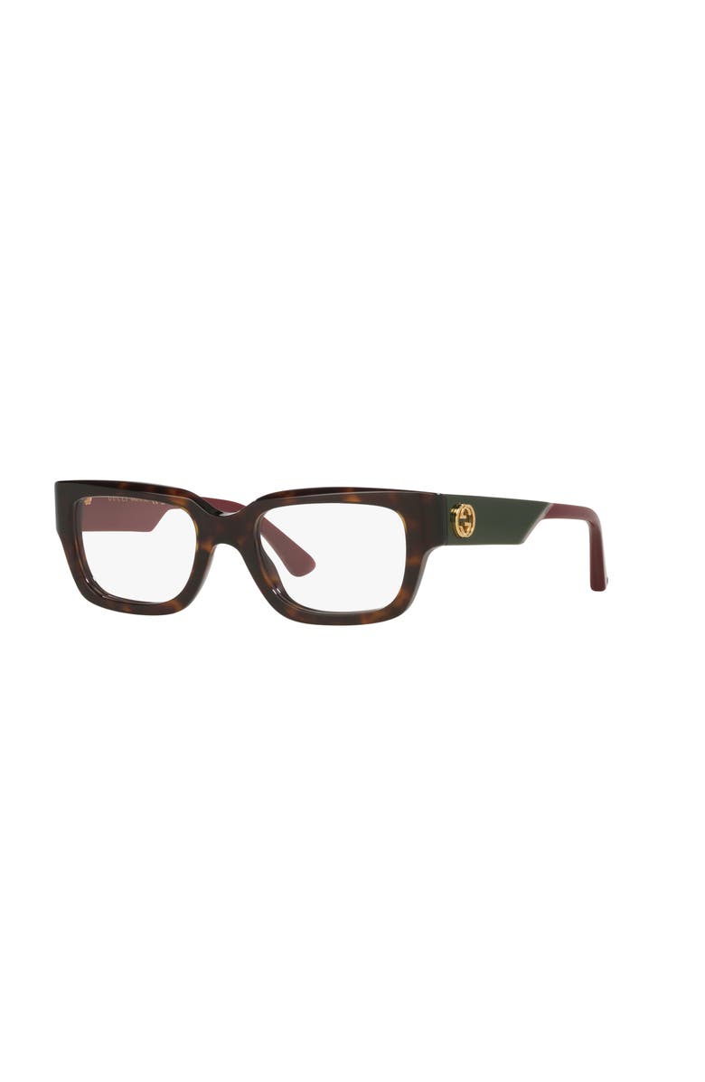 Gucci 50mm Cat Eye optical glasses, Main, color, Tortoise
