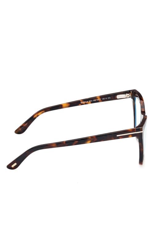 Tom Ford 54mm Cat Eye Blue Light Blocking Optical Glasses In Brown