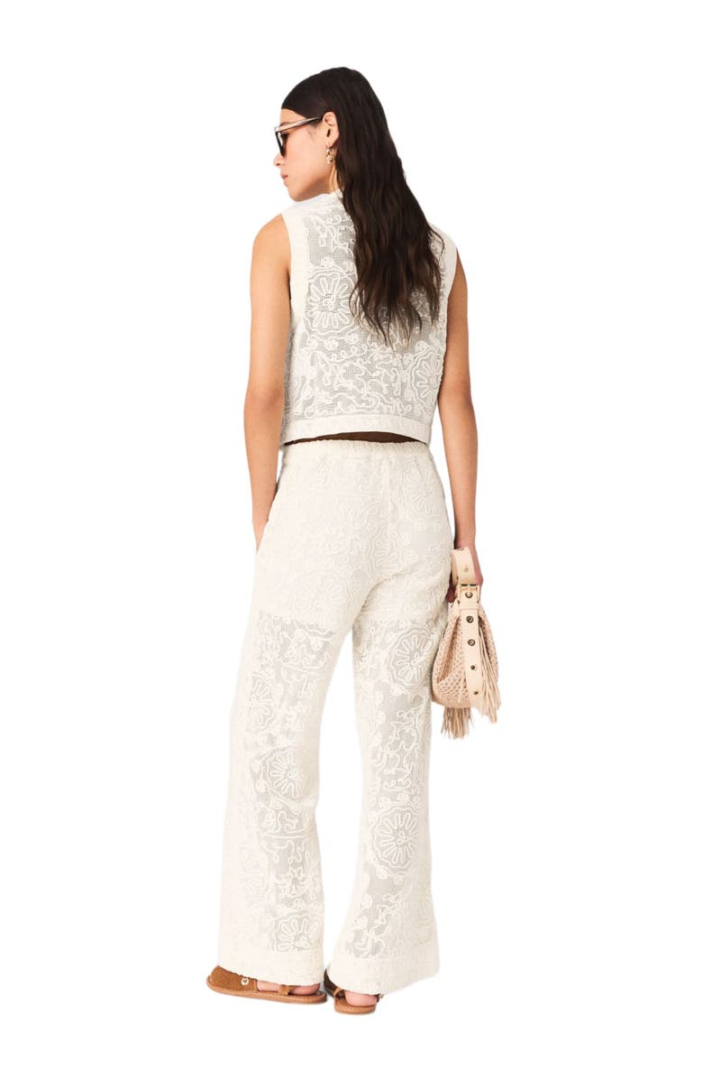 maje Guipure lace jacket, Alternate, color, Ecru