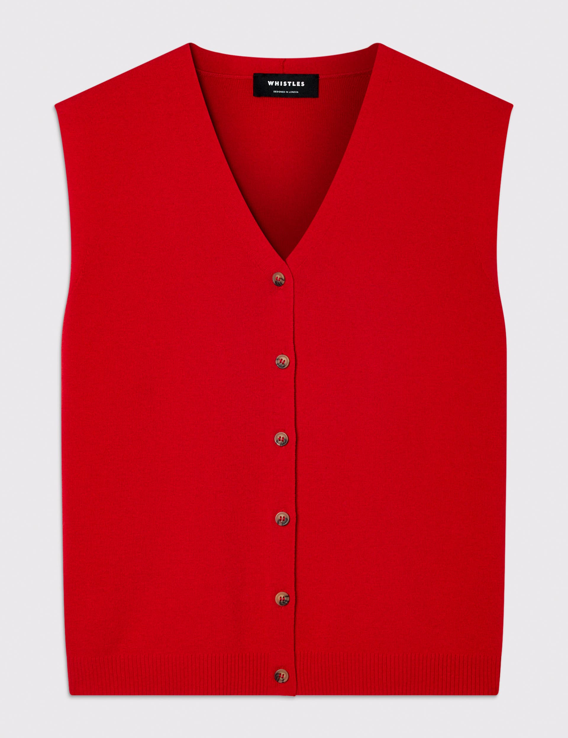 V-Neck Button Front Knit Tank - image 2