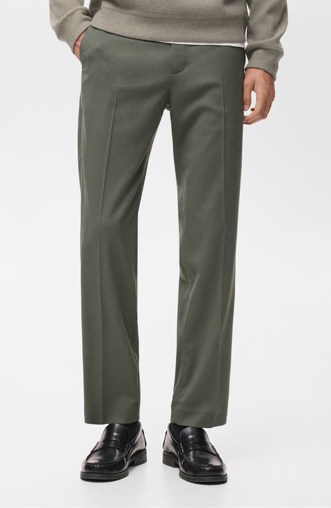 Regular Fit Pleated Pants