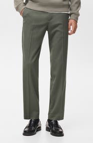 MANGO Regular Fit Pleated Pants