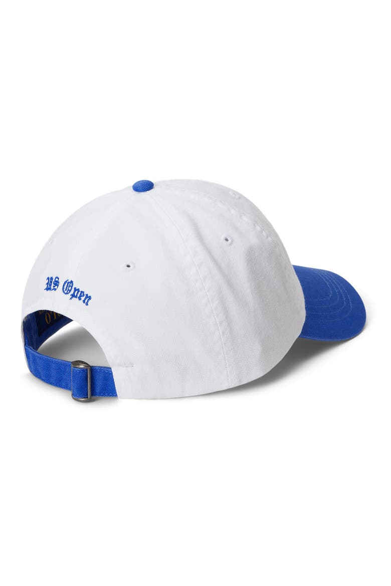 US Open Polo Tennis Adjustable Ball Cap, Alternate, color, WHITE BLUE