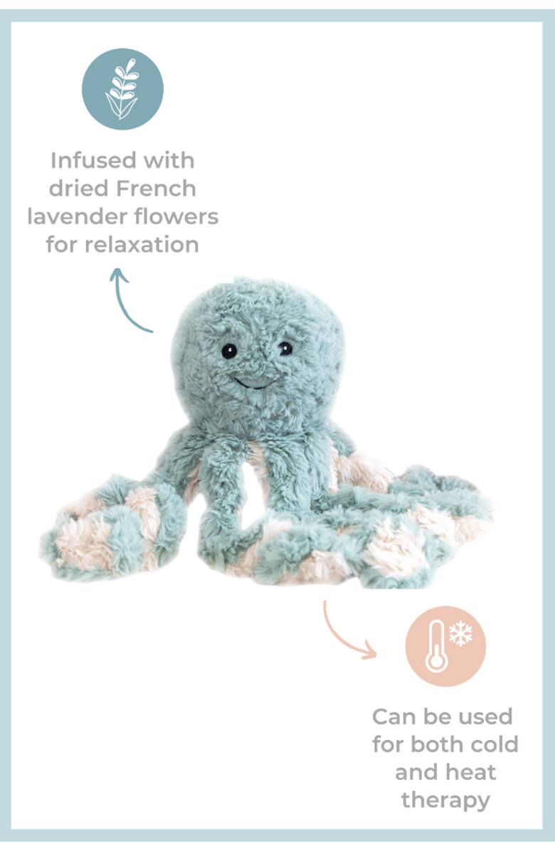 Mindful and Co Kids Microwavable and Weighted Plush Buddies, Alternate, color, Ollie The Octopus