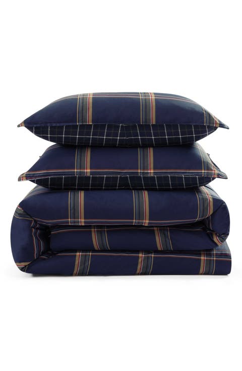 Beacon Plaid Duvet Cover & Shams Set