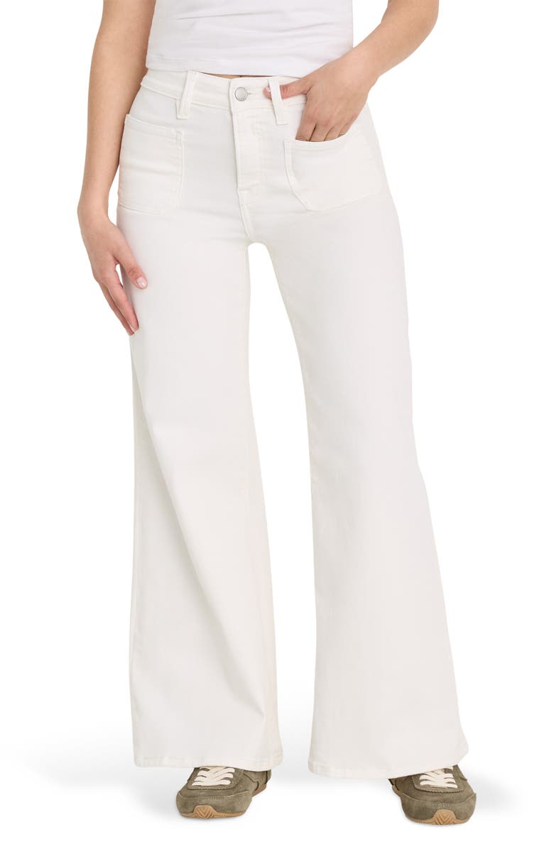 Good American Good Palazzo High Waist Jeans, Main, color, White001