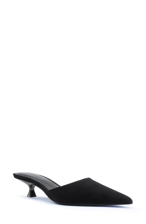 Femme La St. Honore Kitten Heel Mule In Black