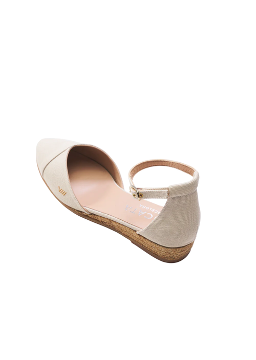 Viscata Montroig Canvas Espadrille Flats In Beige