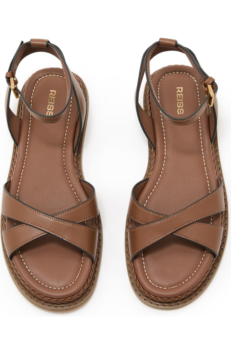 Reiss Emma Ankle Strap Sandal, Alternate, color, Tan