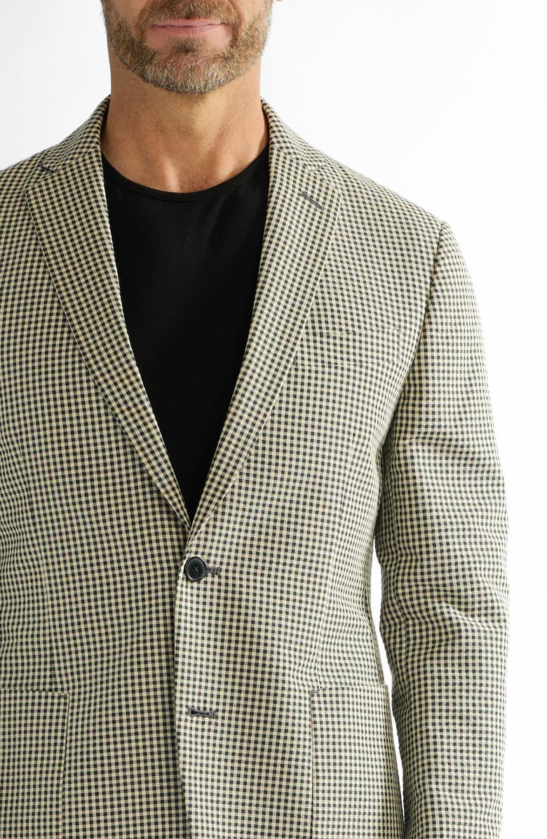 SAVILE ROW CO Gatona Seersucker Sport Coat, Alternate, color, Black/Cream Check