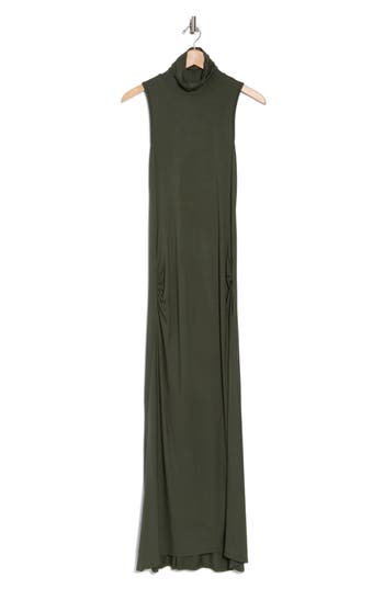 GO COUTURE GO COUTURE TURTLENECK SLEEVELESS MAXI DRESS 