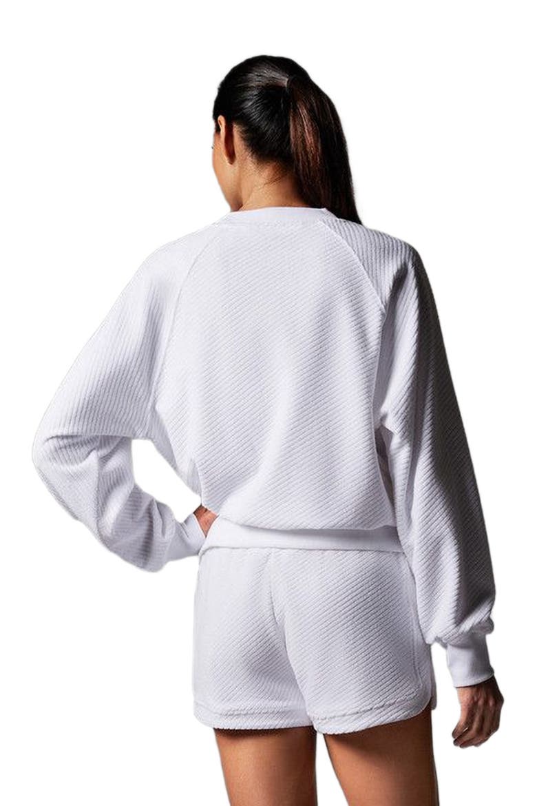 Ease Crew Terry Sweatshirt, Alternate, color, WHITE