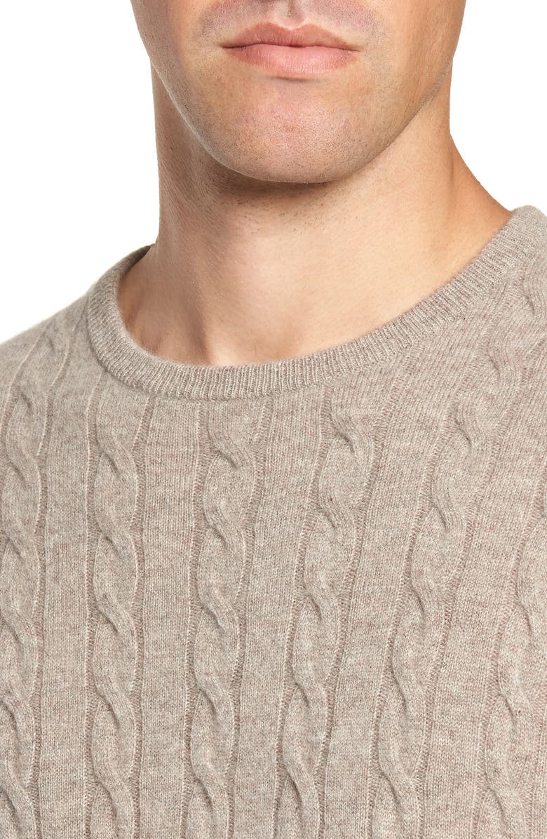 NORDSTROM MEN'S SHOP Cashmere Cable Knit Sweater, Alternate, color,