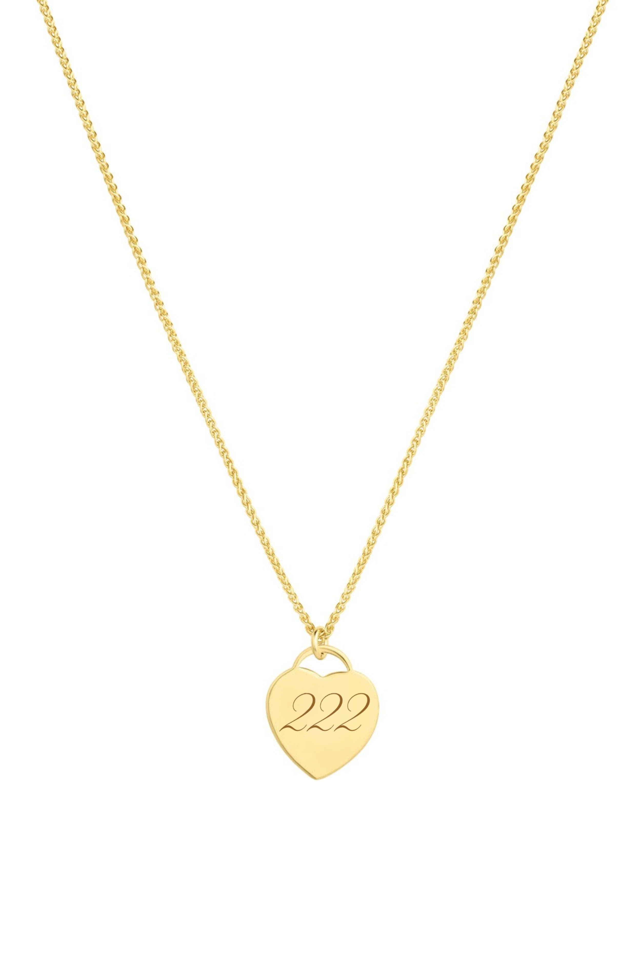 Set & Stones Alice Angel Numbers Necklace In Gold