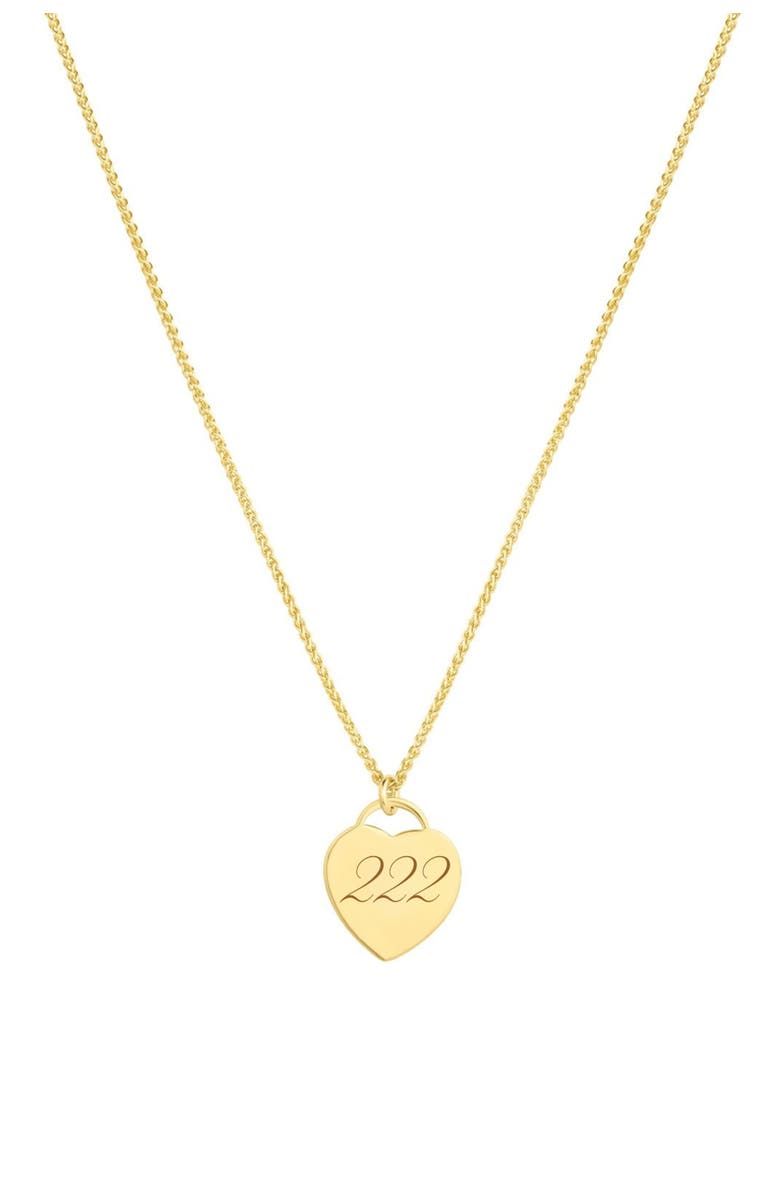 Set & Stones Alice Angel Numbers Necklace, Main, color, Gold / 222