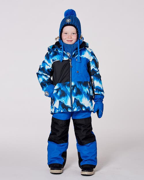 Deux Par Deux Boy Two-piece Play Snowsuit In Blue