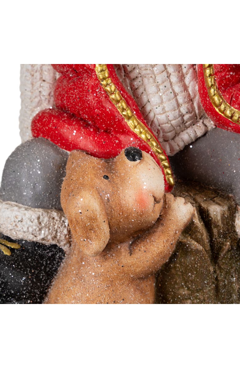 Northlight Boy with Puppy and Lighted Lantern Christmas Decoration - 16" - Clear LED light, Alternate, color, Red