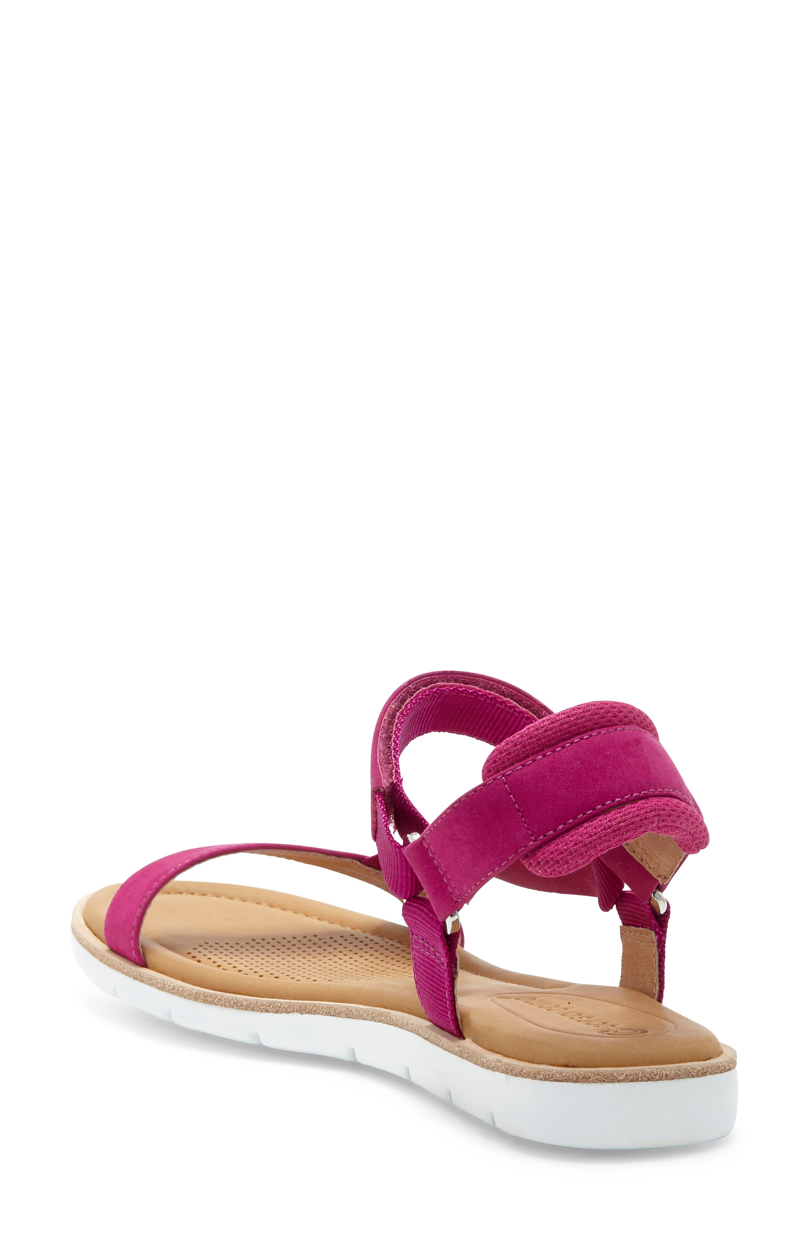 Brawyn Sandal, Alternate, color, FUCHSIA FEST NUBUCK LEATHER
