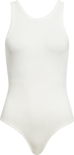 インナー・ルームウェアその他 Alaia Sleeveless Bodysuit In Ribbed Viscose ALAÏA BLACK SLEEVELESS RIBBED KNIT BODYSUIT | ALAÏA DO