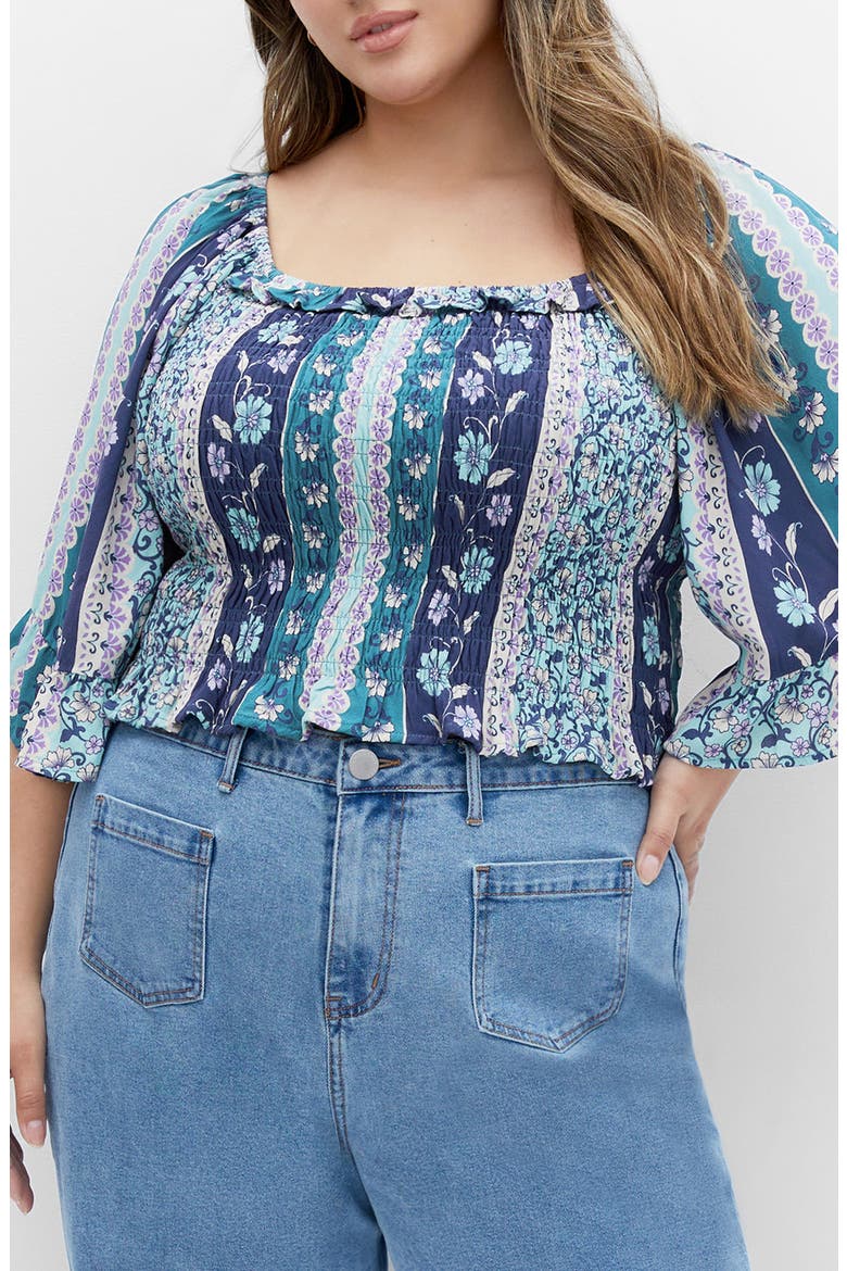Samara Print Top, Main, color, PERSIAN JEWEL