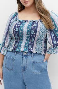 City Chic Samara Print Top