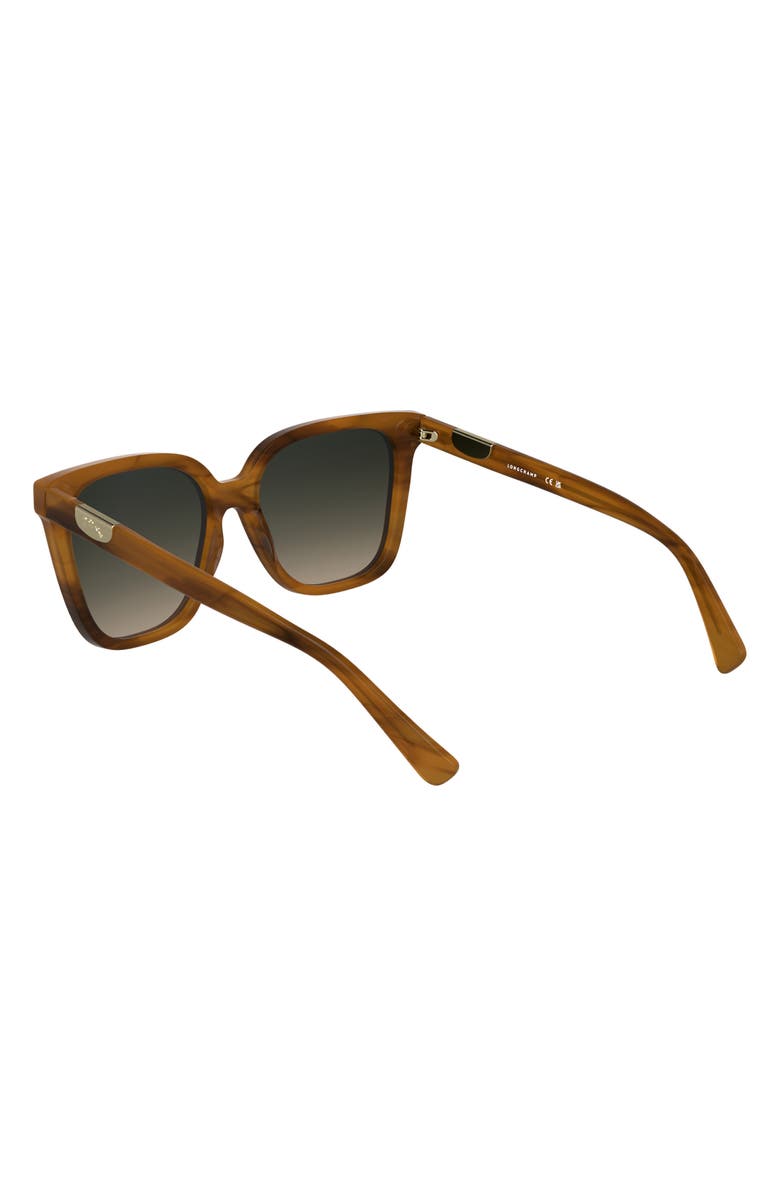 Longchamp Le Pliage 55mm Gradient Butterfly Sunglasses, Alternate, color, Striped Brown