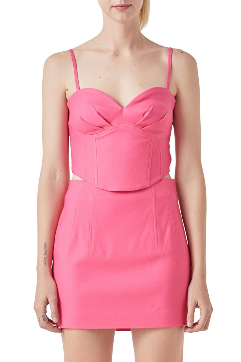 Sweetheart Corset Camisole, Main, color, PINK