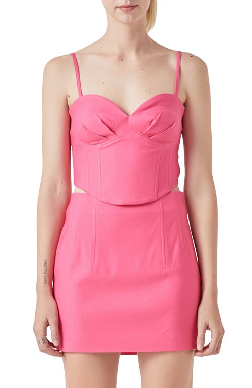 Grey Lab Sweetheart Corset Camisole in Pink 