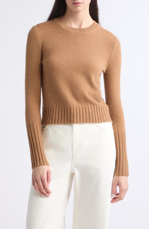 Shrunken Crewneck Cashmere Sweater