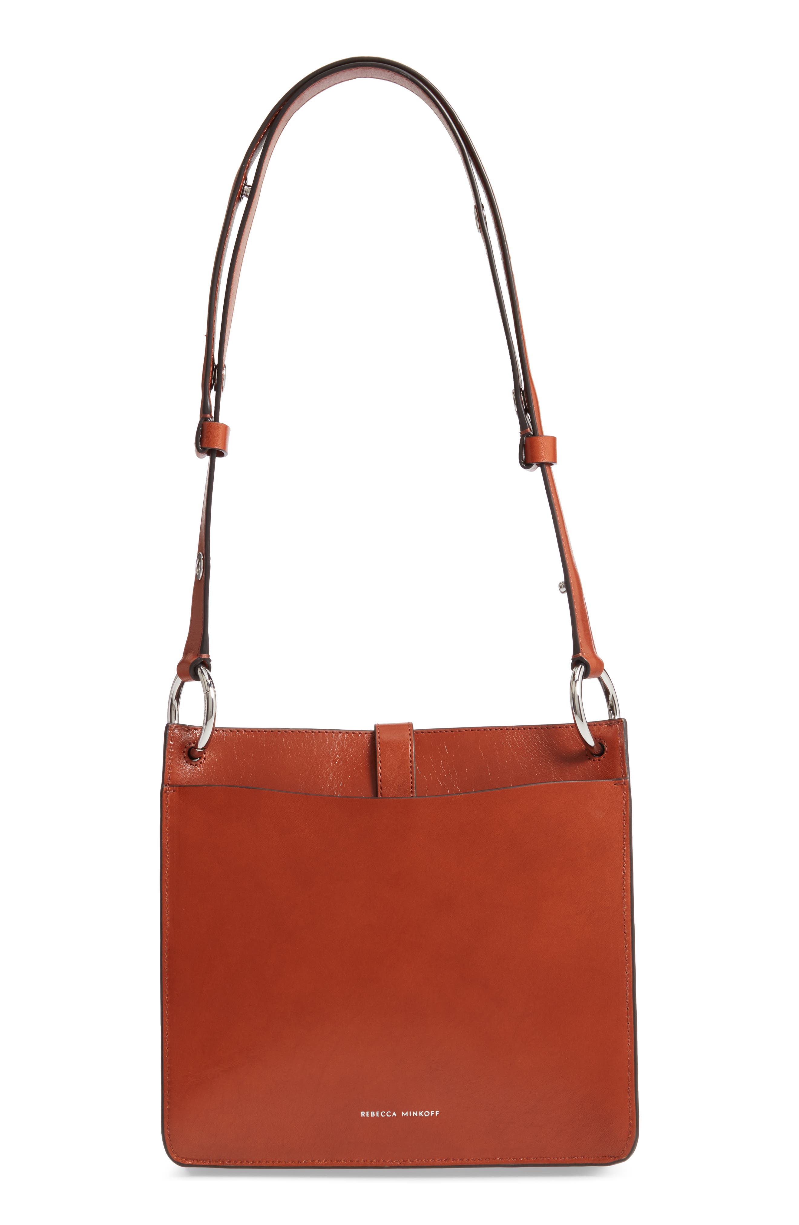 Small Megan Leather Feed Bag, Alternate, color, ACORN