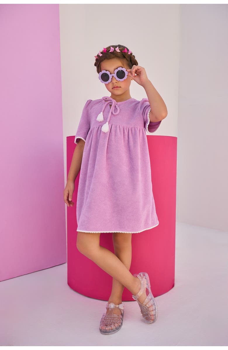BISBY Kids' Riviera Dress, Alternate, color, Lilac Terry