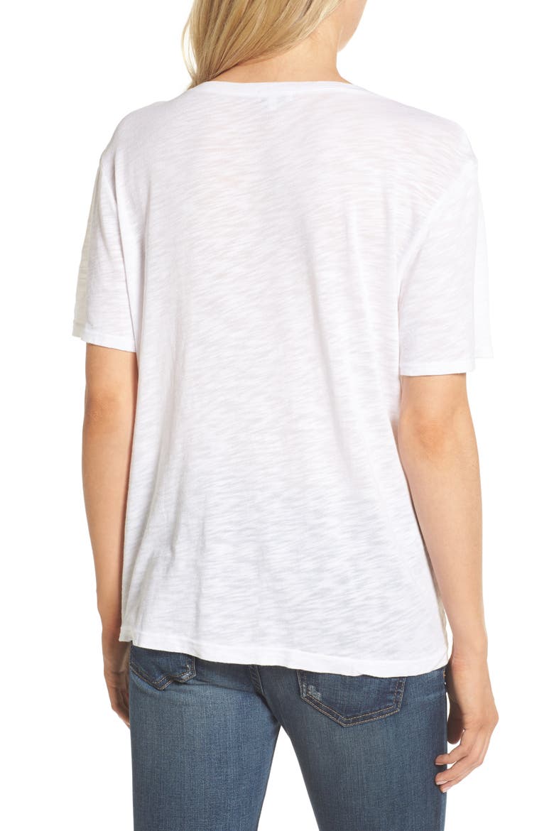 Slub Crewneck Tee, Alternate, color, WHITE