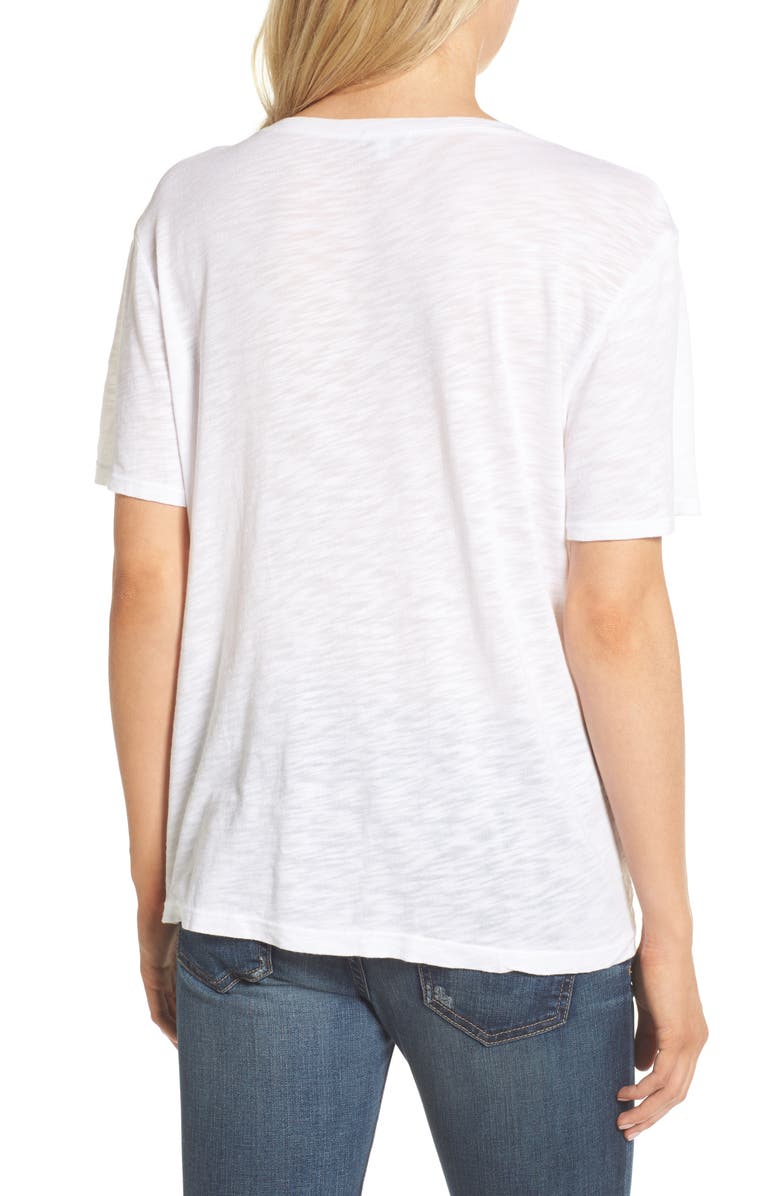 Splendid Slub Crewneck Tee, Alternate, color, White