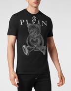 PHILIPP PLEIN T-Shirt Round Neck Ss With Crystals Teddy Bear Men