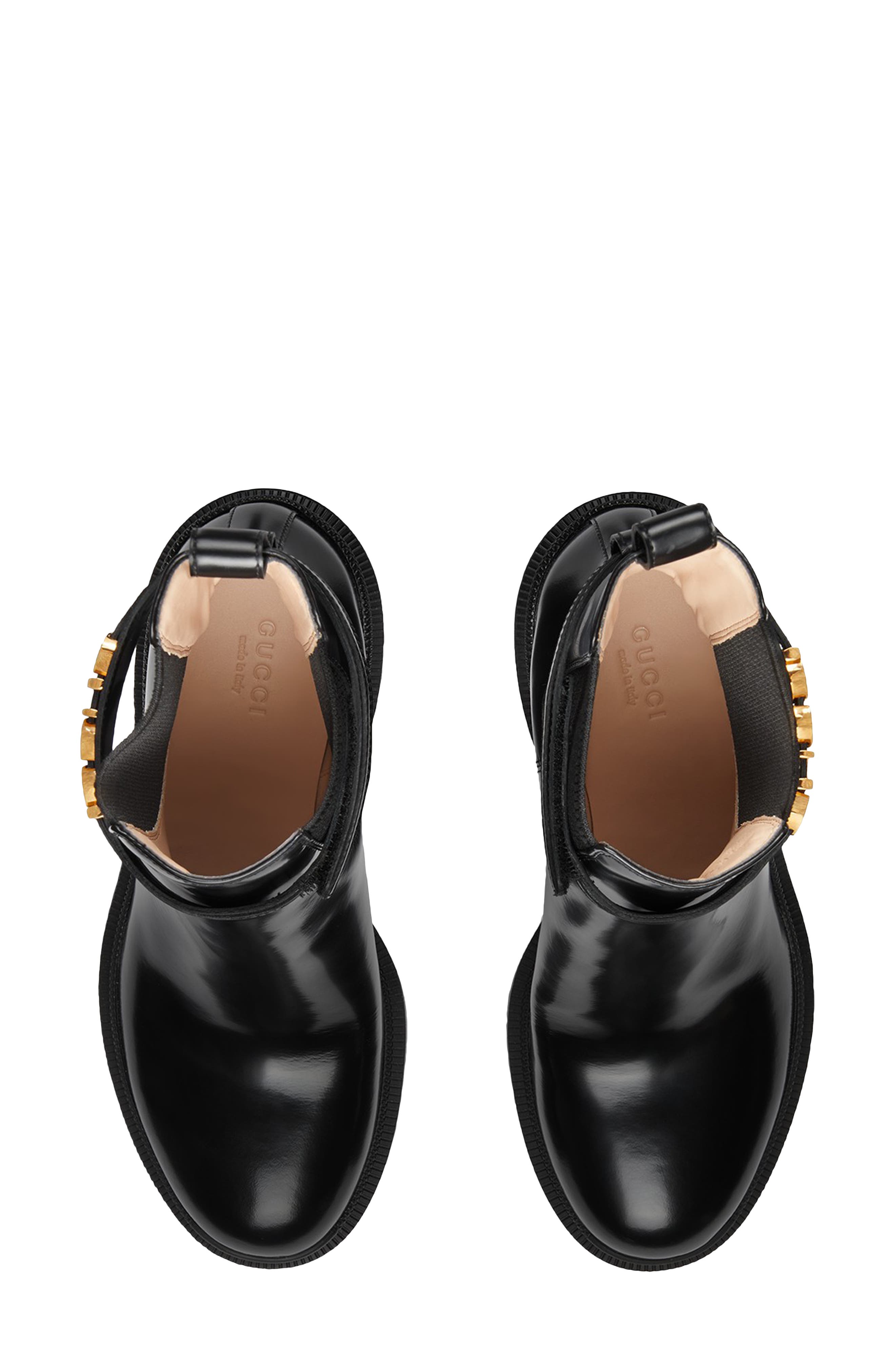 Gucci Trip Logo Strap Chelsea Boot, Alternate, color, 