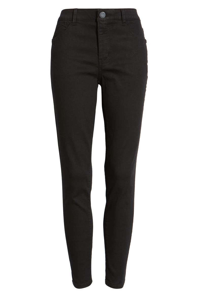 'Ab'Solution Ankle Skinny Jeans, Alternate, color, BK