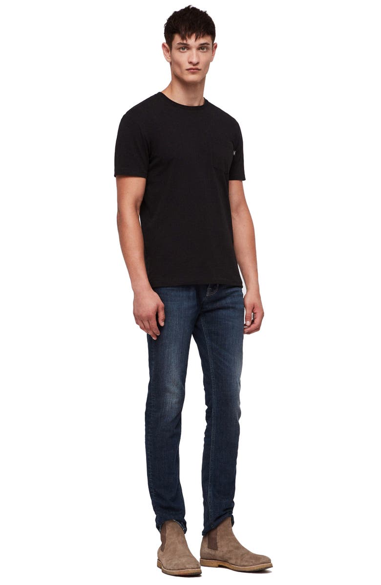 AllSaints Rex Slim Fit Stretch Straight Leg Jeans, Alternate, color,