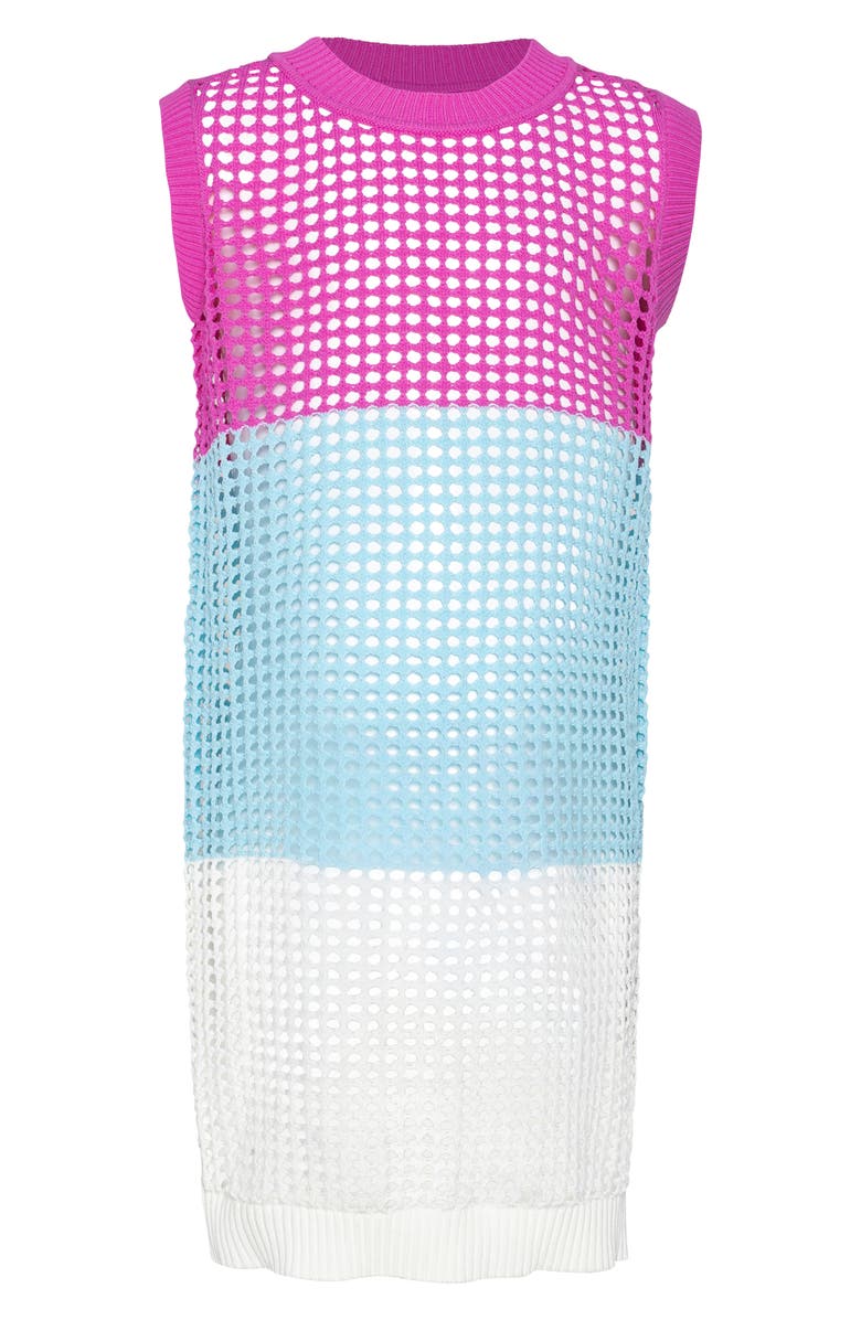 PQ SWIM Kids' Tia Crochet Cover-Up Dress, Main, color, 