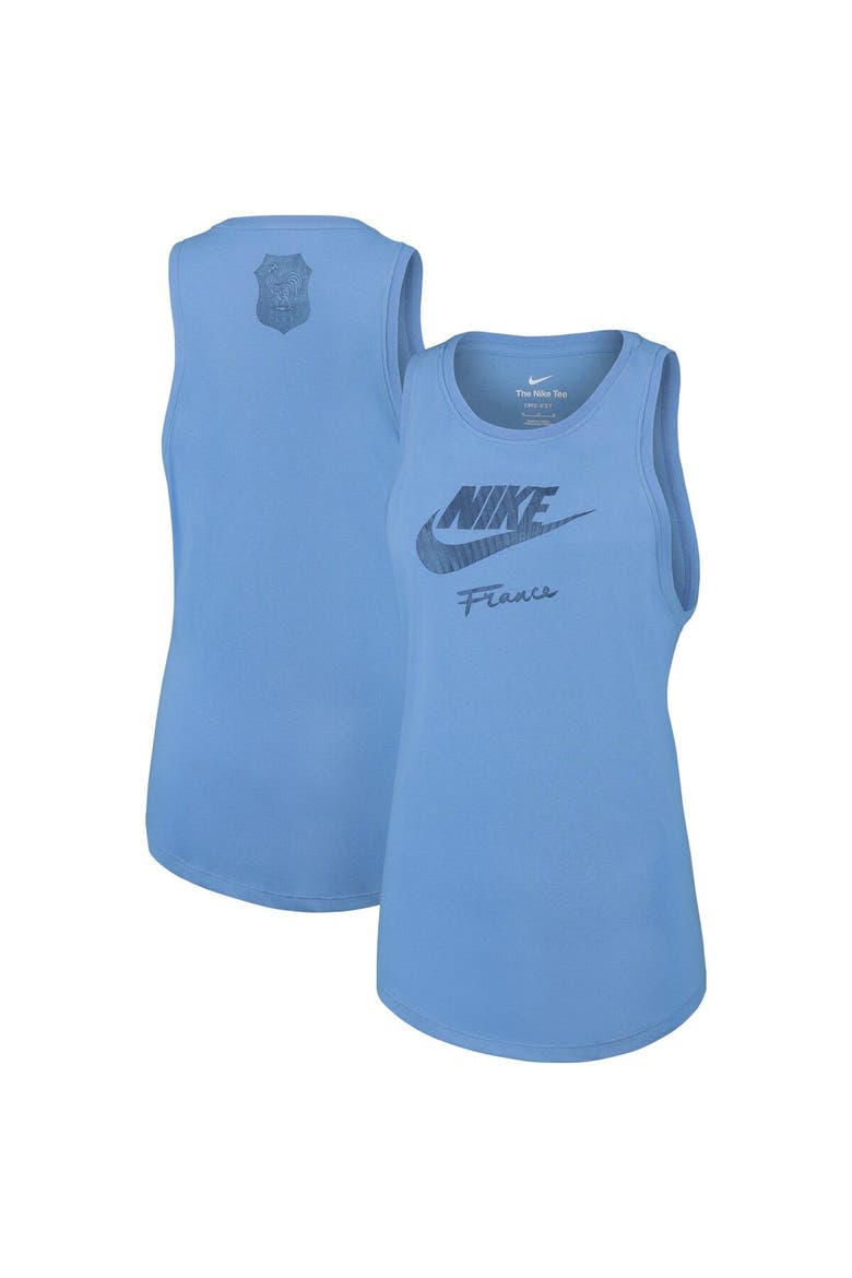 Women's Nike Blue France Women's National Team Futura Tank Top, Main, color, Blue