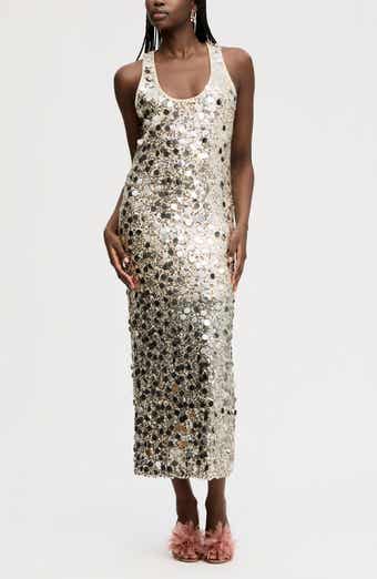 Paillette Sleeveless Maxi Dress