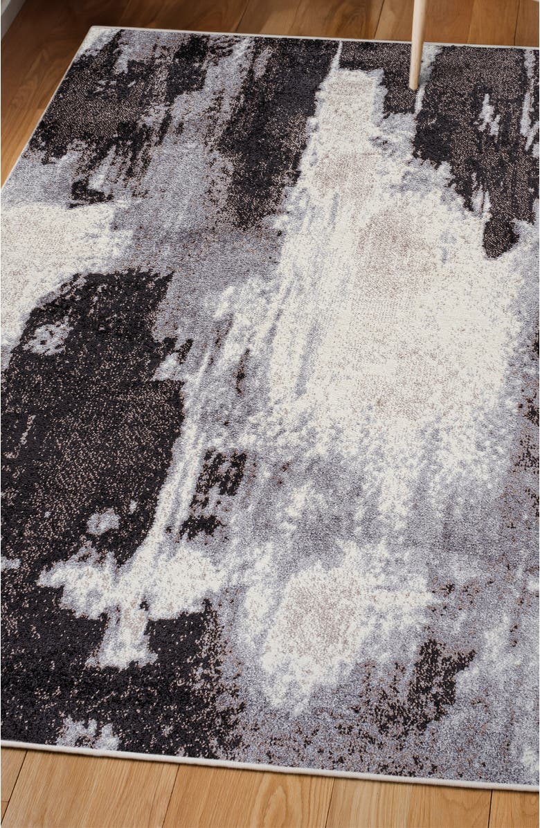 JONATHAN Y Zoe Contemporary Bohemian Abstract Marble Area Rug, Alternate, color, Charcoal/Cream