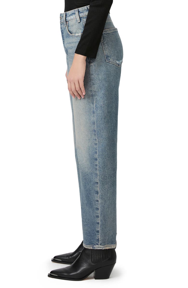 PAIGE Alexis High Waist Ankle Barrel Jeans, Alternate, color, Cats Meow Distressed