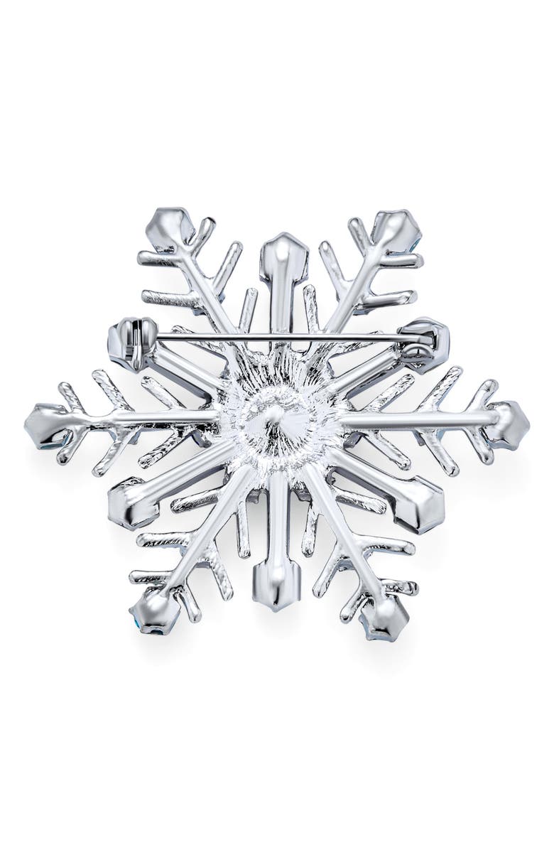 BLING JEWELRY Blue Crystal Large Holiday Pin, Alternate, color, Light Blue