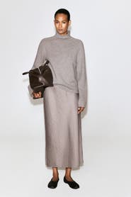 COS Crinkled-Satin Midi Skirt