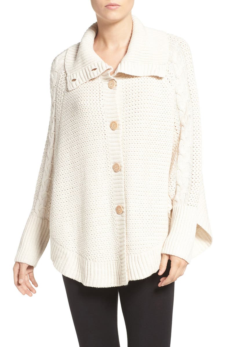 UGG<sup>®</sup> 'Maribeth' Cable Knit Cocoon Sweater, Main, color,
