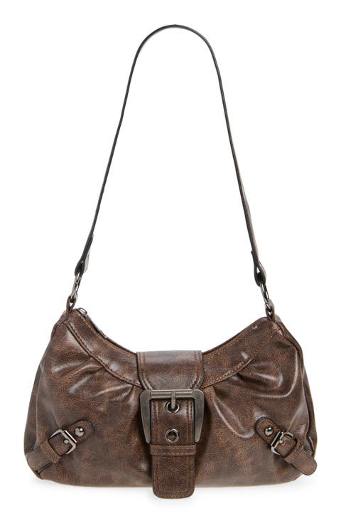 Faux Leather Buckle Mini Bag